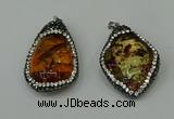 CGP276 28*40mm - 30*45mm freeform synthetic amber pendants