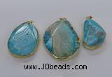 CGP3014 30*40mm - 45*55mm freeform agate gemstone pendants