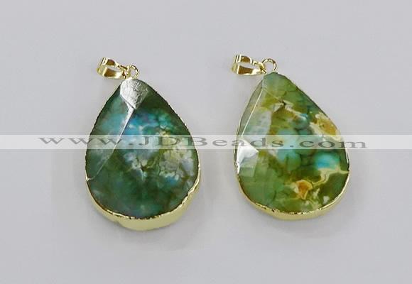 CGP3015 25*45mm freeform agate gemstone pendants wholesale