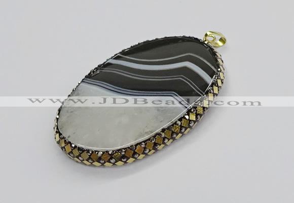 CGP3041 45*65mm - 45*70mm oval druzy agate pendants