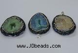 CGP3084 40*50mm - 45*55mm freeform druzy agate pendants