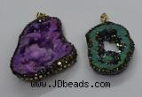 CGP3120 45*65mm - 55*70mm freeform druzy agate pendants