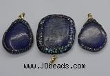 CGP3147 35*45mm - 45*60mm freeform lapis lazuli pendants