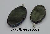 CGP3150 35*50mm - 40*60mm oval labradorite gemstone pendants