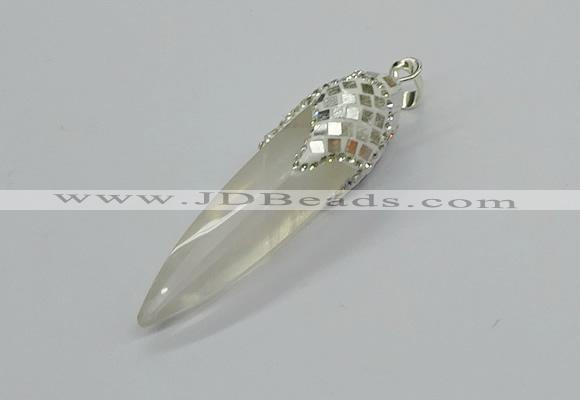 CGP3225 12*45mm - 15*65mm sticks rose quartz pendants