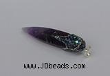 CGP3367 15*50mm - 16*65mm sticks amethyst gemstone pendants