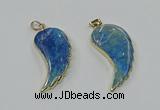 CGP3495 22*45mm - 25*50mm wing-shaped fossil coral pendants