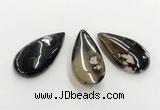 CGP3522 30*55mm - 35*60mm flat teardrop sakura agate slab pendants