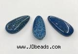 CGP3547 23*50mm - 27*55mm flat teardrop chrysanthemum agate slab pendants