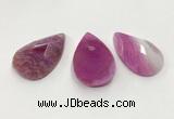 CGP3564 35*55mm faceted flat teardrop agate pendants wholesale