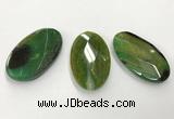 CGP3571 32*50mm faceted oval agate pendants wholesale