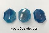 CGP3592 32*42mm faceted octagonal agate pendants wholesale