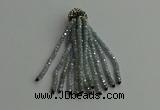 CGP424 2*3mm faceted rondelle handmade chinese crystal tassel pendants