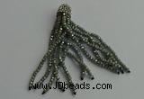 CGP425 2*3mm faceted rondelle handmade chinese crystal tassel pendants