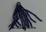 CGP428 2*3mm faceted rondelle handmade chinese crystal tassel pendants