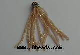 CGP435 2*3mm faceted rondelle handmade chinese crystal tassel pendants