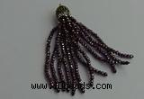 CGP442 2*3mm faceted rondelle handmade chinese crystal tassel pendants