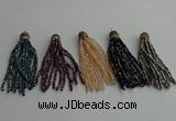 CGP450 2*3mm faceted rondelle handmade chinese crystal tassel pendants