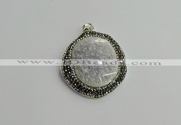 CGP661 40*45mm - 45*50mm freeform ceramic pendants wholesale