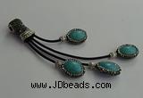 CGP668 15*20mm oval turquoise tassel pendants wholesale