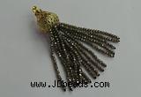 CGP673 2*3mm faceted rondelle handmade chinese crystal tassel pendants