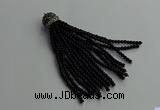 CGP680 3mm round handmade glass beaded tassel pendants wholesale