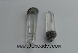 CGP713 16*55mm - 18*75mm sticks white crystal pendants