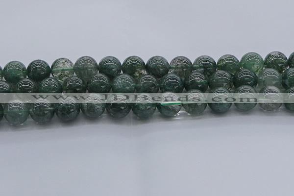 CGQ505 15.5 inches 14mm round imitation green phantom quartz beads