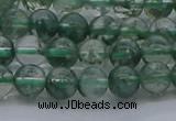 CGQ511 15.5 inches 6mm round matte imitation green phantom quartz beads