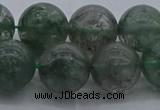 CGQ516 15.5 inches 16mm round matte imitation green phantom quartz beads