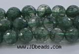 CGQ521 15.5 inches 6mm faceted round imitation green phantom quartz beads