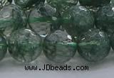 CGQ524 15.5 inches 12mm faceted round imitation green phantom quartz beads