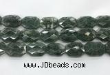 CGQ531 22*30mm - 24*32mm faceted octagonal green phantom quartz beads