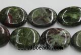 CGR11 16 inches 15*20mm oval green rain forest stone beads wholesale