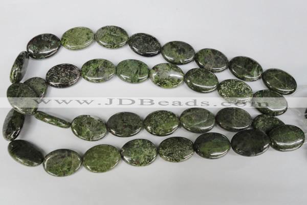 CGR28 15.5 inches 18*25mm oval green rain forest stone beads