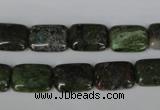 CGR34 15.5 inches 10*14mm rectangle green rain forest stone beads