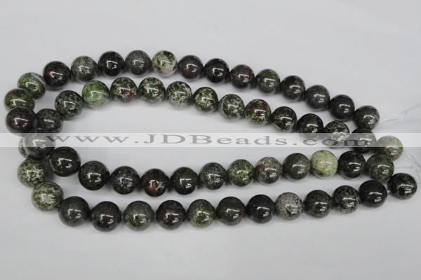 CGR43 15.5 inches 14mm round green rain forest stone beads wholesale