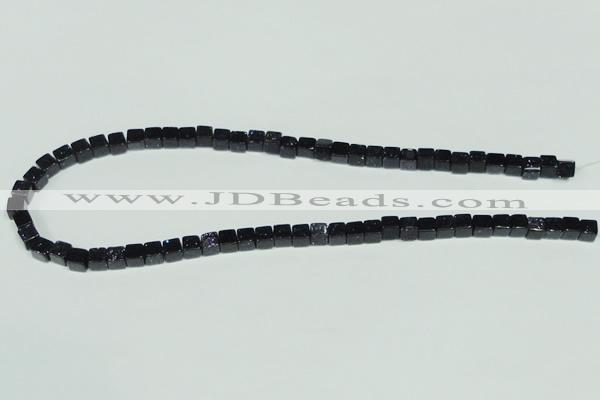 CGS117 15.5 inches 6*6mm cube blue goldstone beads wholesale