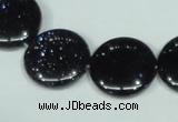 CGS123 15.5 inches 20mm flat round blue goldstone beads wholesale