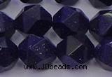 CGS459 15.5 inches 12mm faceted nuggets goldstone beads wholesale