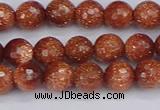 CGS471 15.5 inches 6mm faceted round goldstone beads wholesale