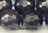 CGS498 15 inches 12mm faceted round blue goldstone beads