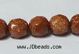 CGS60 15.5 inches 12mm faceted round goldstone beads wholesale