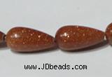 CGS72 15.5 inches 10*20mm teardrop goldstone beads wholesale