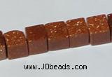 CGS73 15.5 inches 10*10mm cube goldstone beads wholesale