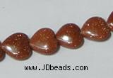 CGS82 15.5 inches 12*12mm heart goldstone beads wholesale