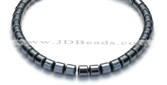 CHE03 16 inches 7mm column shape hematite beads Wholesale