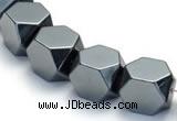 CHE05 14 inches 10*10mm faceted cube hematite beads Wholesale