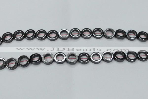 CHE1015 15.5 inches 12mm donut hematite beads wholesale