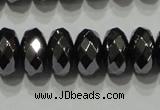 CHE104 15.5 inches 5*8mm faceted rondelle hematite beads wholesale